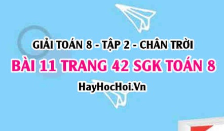 Bài 11 trang 42 Toán 8 Tập 2 Chân trời sáng tạo